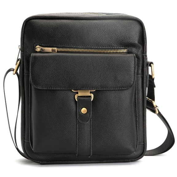 Men's Leather One-shoulder Briefcase,Brown