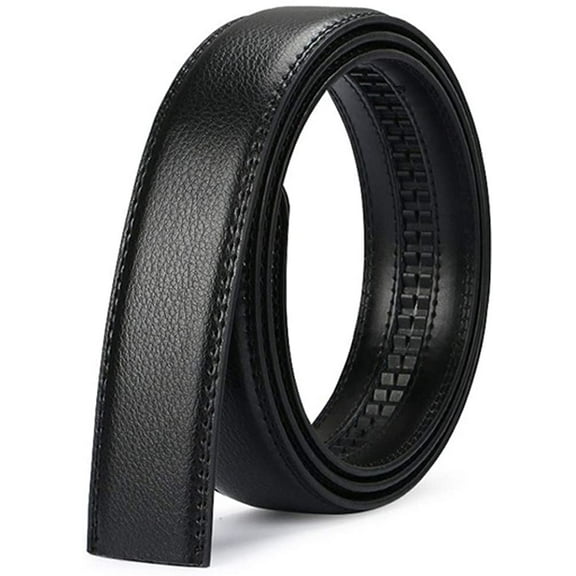 Men's Leather Ratchet Belt Strap Only 35mm 1 3/8,Leather Belt without Buckle,replacement belt