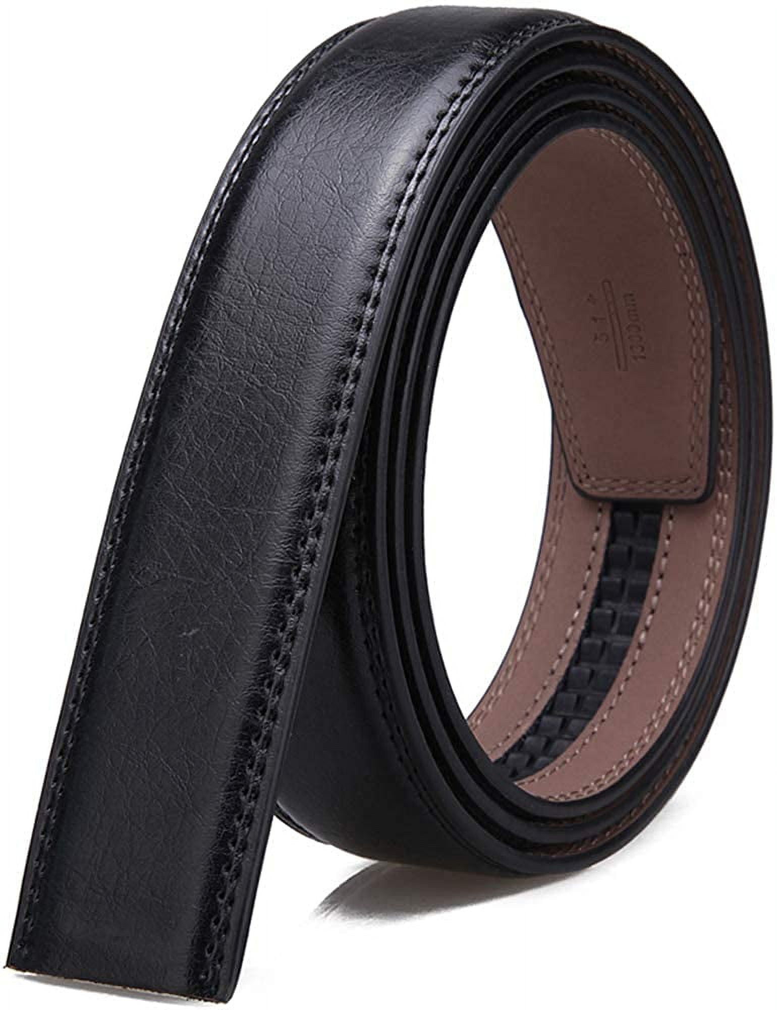 Men's Leather Ratchet Belt Strap Only 35mm 1 3/8,Leather Belt without