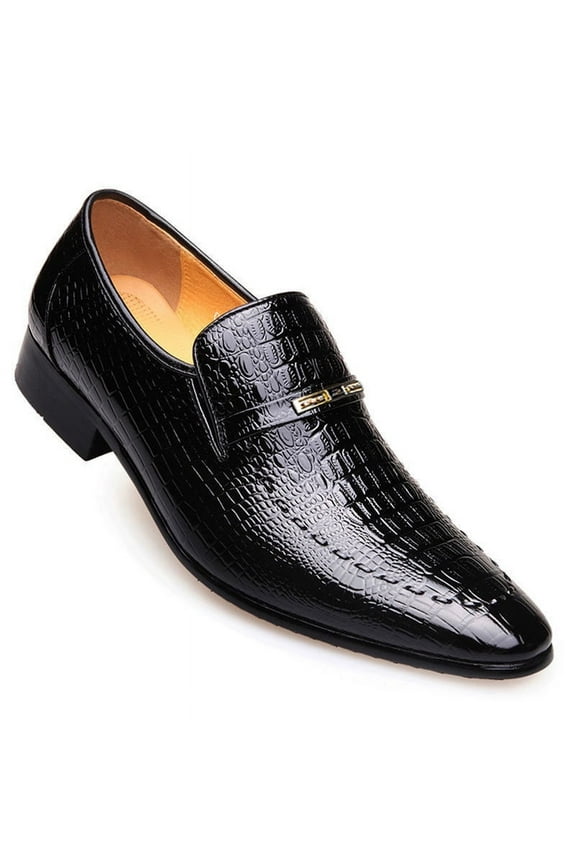 Men's Leather Shoes Classic Comfortable Retro Plain Toe Business Casual Loafers Work Shoes Oxfords Dress Shoes