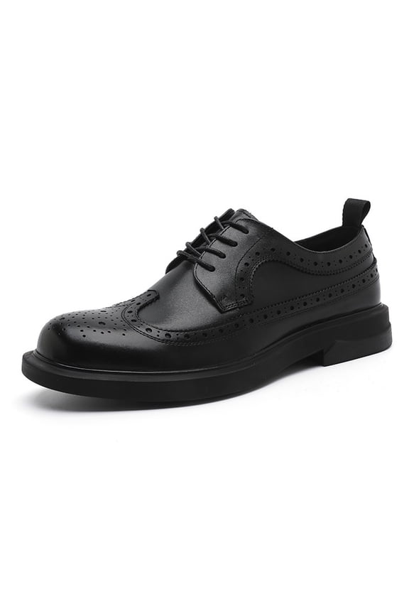 Men's Leather Shoes Top Layer Cowhide Thick Sole Big Toe Leather Shoes Men's Genuine Leather Casual Business Brock Men's Shoes