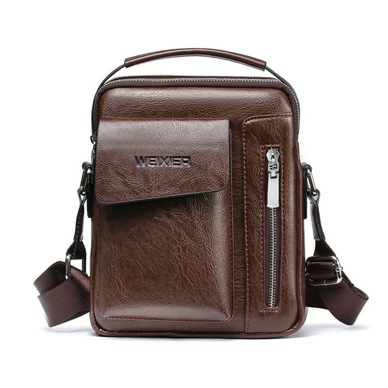 Men's Leather Shoulder Bag Crossbody Business Messenger Bags - Walmart.com Men's Leather Shoulder Bag Crossbody Business Messenger Bags - Walmart.com