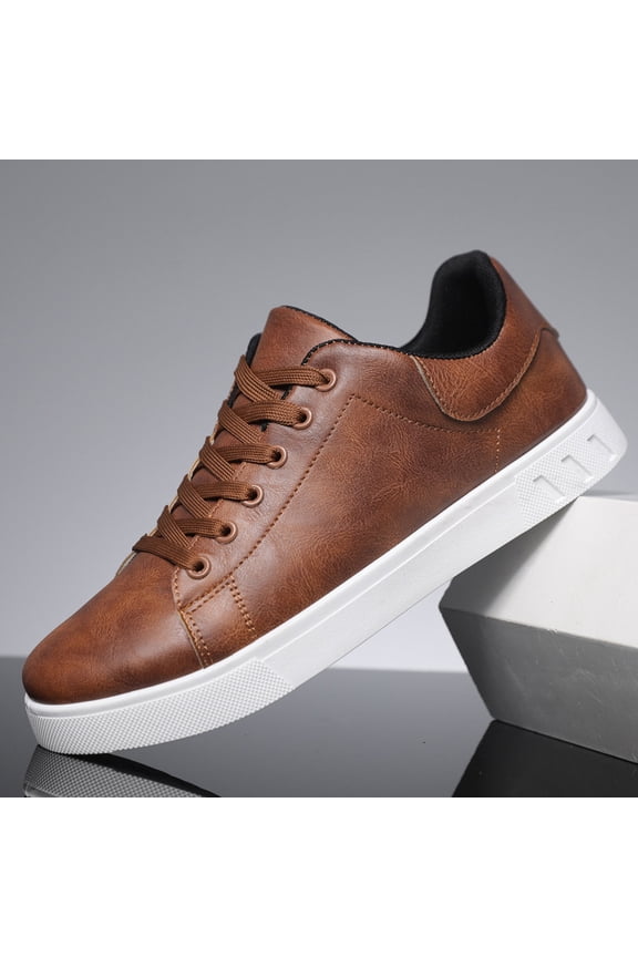 Men's Leather Sneakers - Fashionable casual shoes for Casual Comfort
