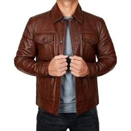 Nautica Men's Leather Bomber Jacket - Walmart.com