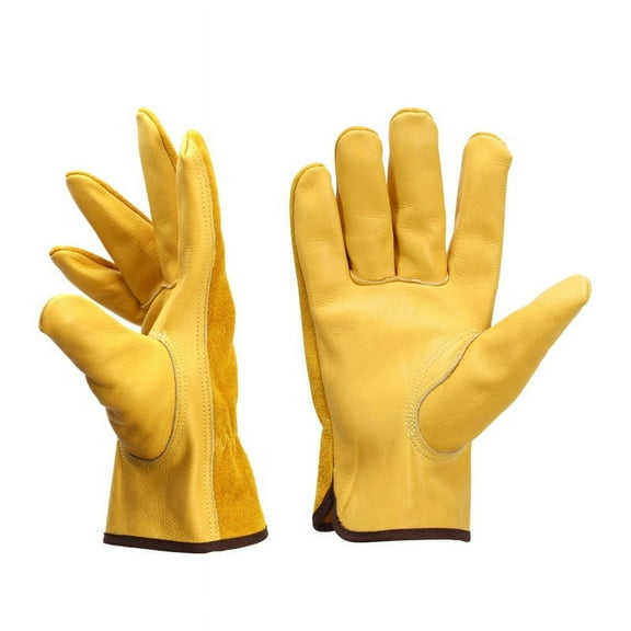 Men's Leather Work Gloves，Cowhide