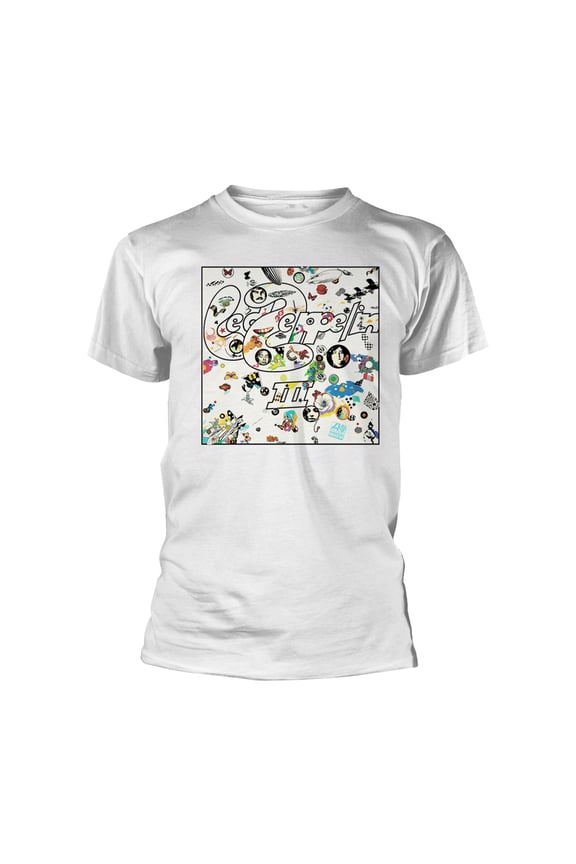 Men's Led Zeppelin Iii Album T-shirt XX-Large White