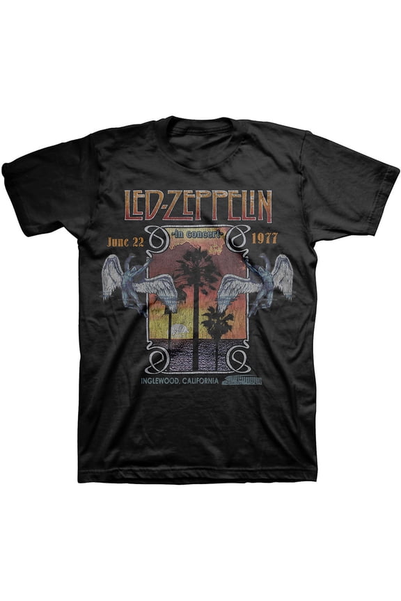 Men's Led Zeppelin Inglewood T-shirt Small Black