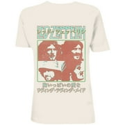 Men's Led Zeppelin Japanese Poster Slim Fit T-shirt Medium Natural