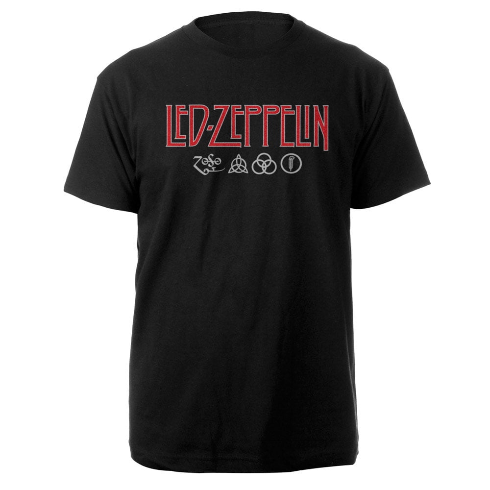 Led Zeppelin Icarus Color Band Logo T-Shirt - Official Men's Dark Heather Tee, Size XXL, Pull-On Style - View #12
