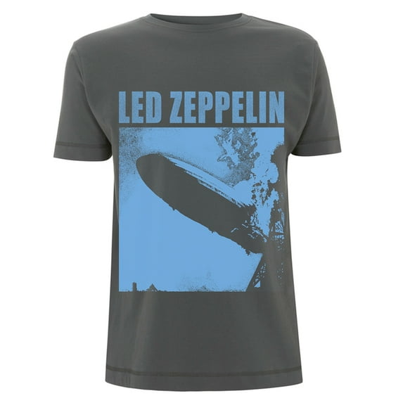 Men's Led Zeppelin Lz1 Blue Cover T-shirt X-Large Grey