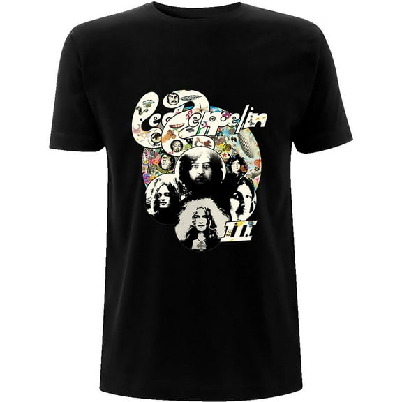 Men's Led Zeppelin Photo Iii T-shirt Large Black