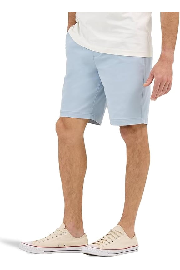 Men's Lee® 10" Extreme Motion Flat Front Shorts Color: Shy Blue Size: 29