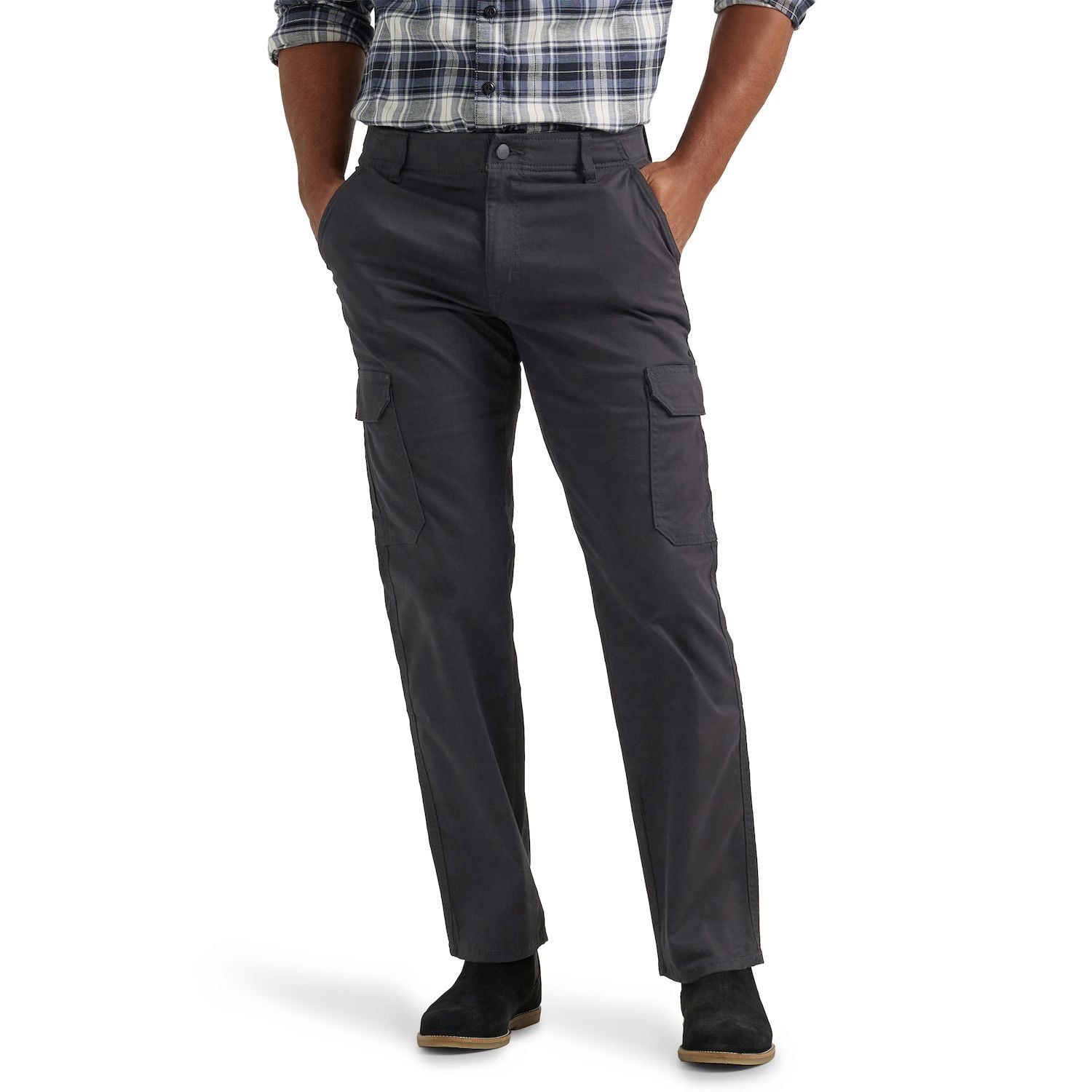 Men's Lee® Extreme Motion MVP Straight Fit Cargo Pants Color: Charcoal ...