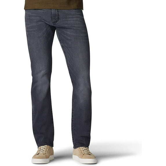 Men's Lee® Extreme Motion Stretch Slim Straight Jeans Color: Lead Gray Size: 38X29