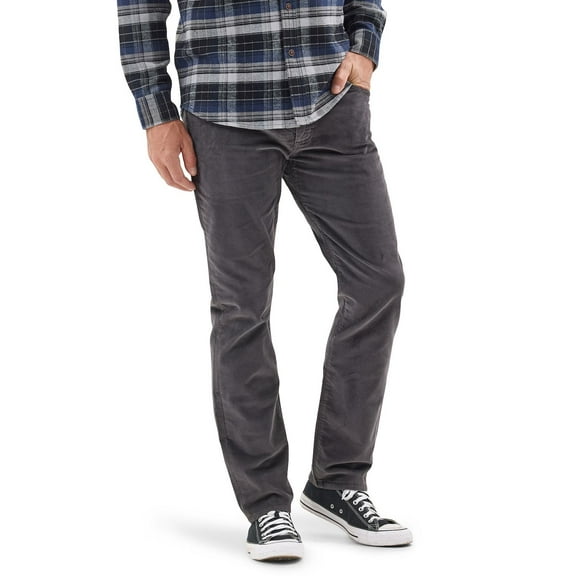 Men's Lee® MVP Straight Fit Corduroy Pants Color: Static Grey Size: 34X32