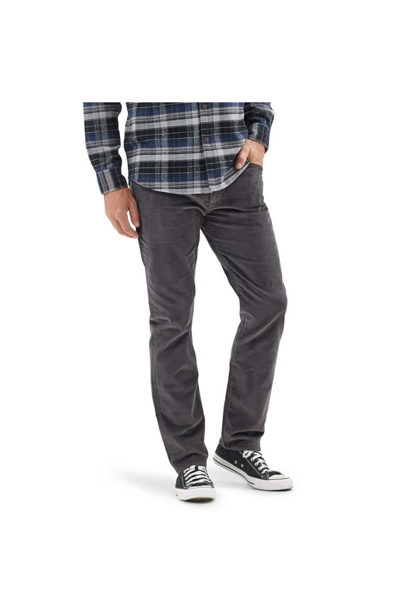 Men's Lee® MVP Straight Fit Corduroy Pants Color: Static Grey Size: 38X30