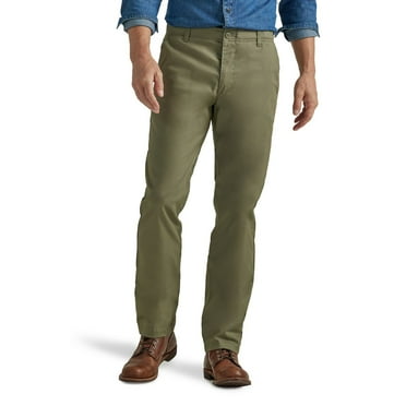 Men's Lee® Performance Series Extreme Comfort Khaki Slim-Fit Flat-Front Pants Color: Muted Olive Size: 38X30