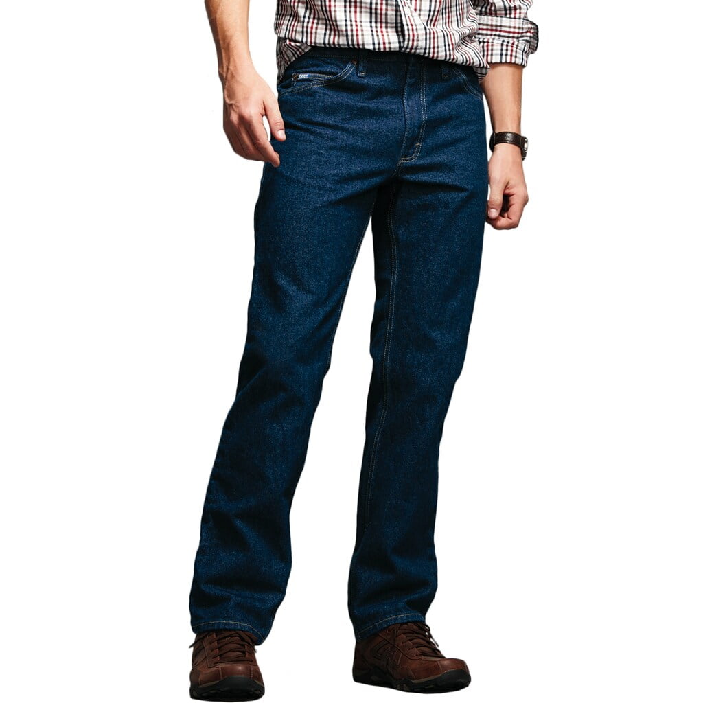Men's Lee Regular Fit Straight Leg Jeans Blue Prewash - Walmart.com