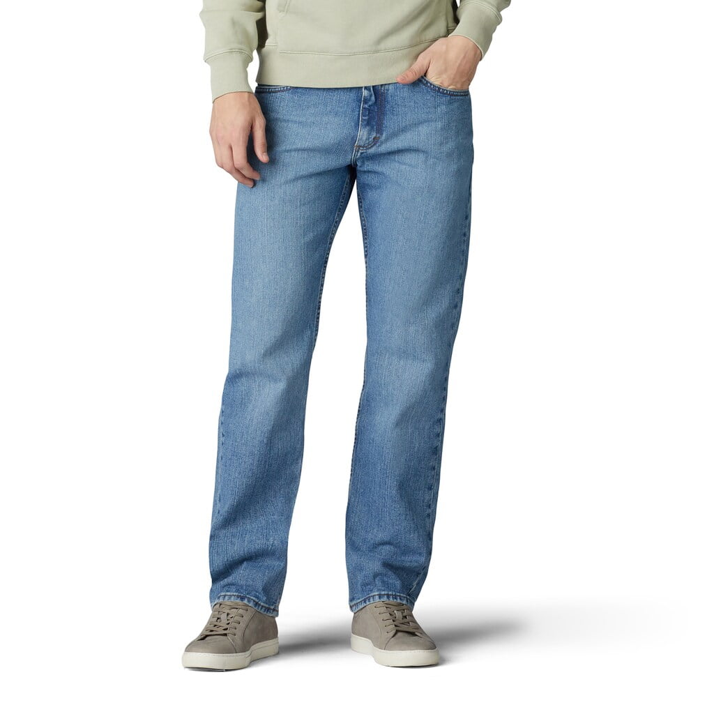 Men's Lee Regular Fit Straight Leg Jeans Vintage Stone - Walmart.com