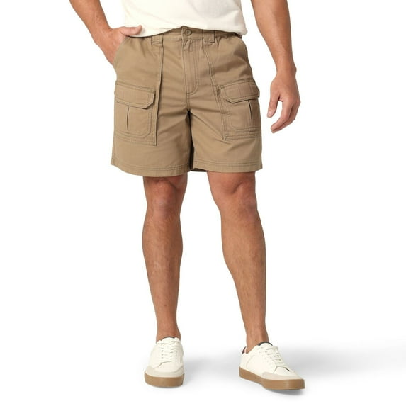 Men's Lee® Side Elastic 7.5" Cargo Short Color: Bronze Size: 40
