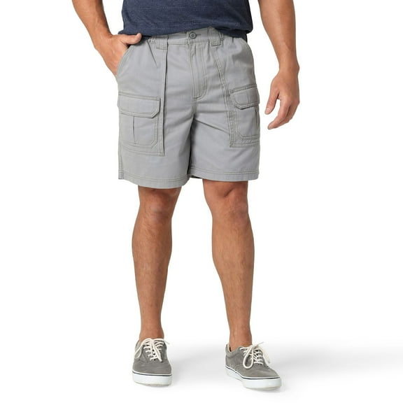 Men's Lee® Side Elastic 7.5" Cargo Short Color: New Gray Size: 29