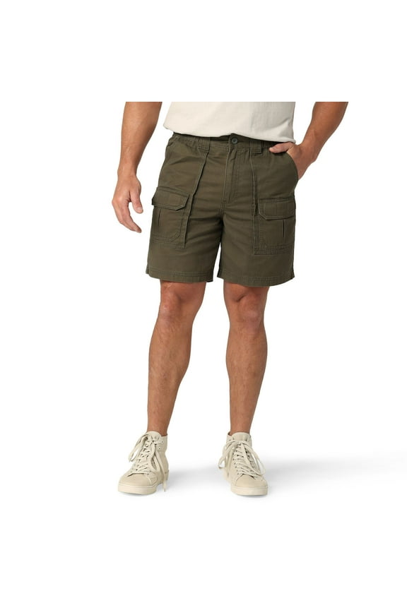 Men's Lee® Side Elastic 7.5" Cargo Short Color: Olive Drab Size: 40