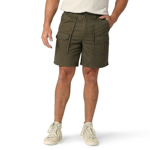 Men's Lee® Side Elastic 7.5" Cargo Short Color: Olive Drab Size: 42