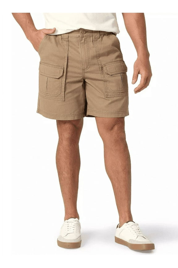 Men's Lee Side Elastic 9.5" Cargo Short, 42, Khaki