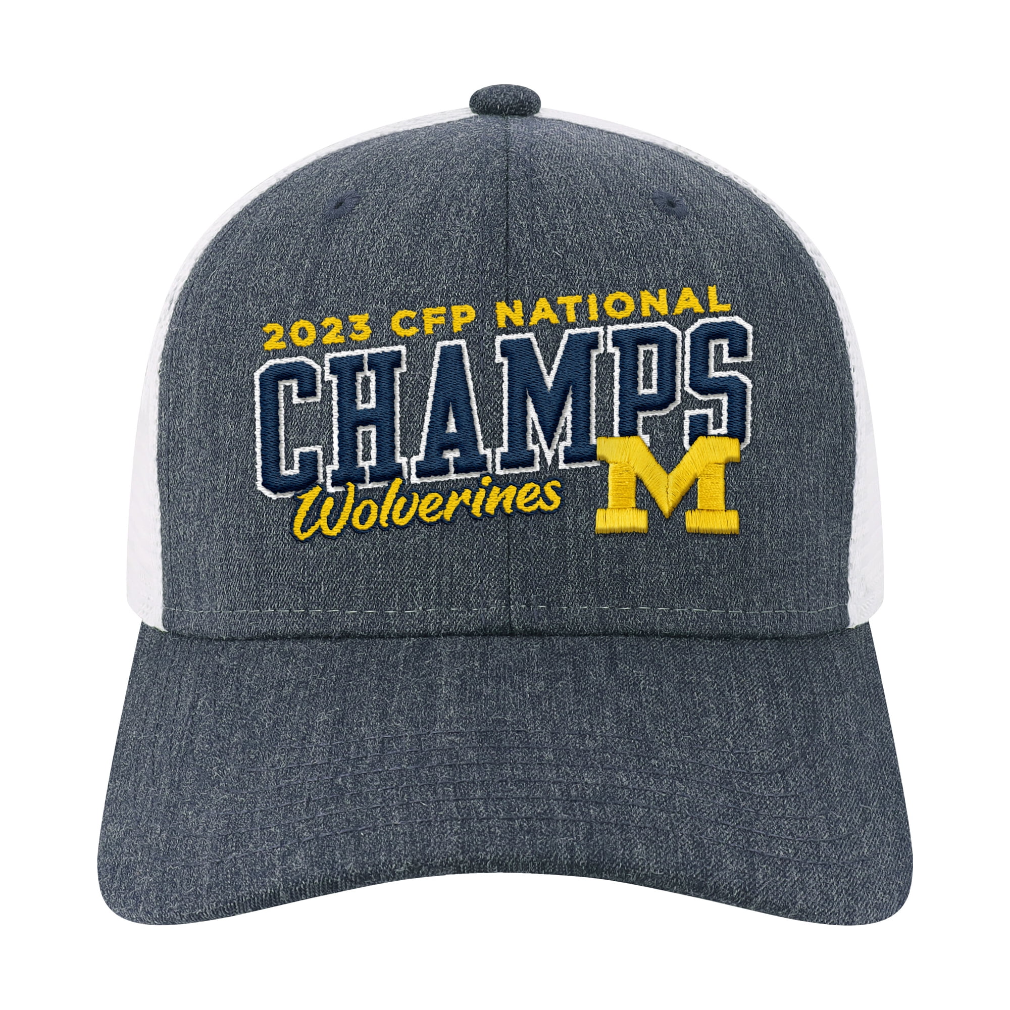 Men's Legacy Athletic  Navy Michigan Wolverines College Football Playoff 2023 National Champions Mid-Pro Trucker