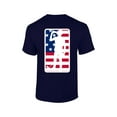 thumbnail image 1 of Men's Legalize Mulligans American Flag Golfer Drinking Beer Funny Patriotic Golf Short Sleeve T-shirt-Navy-small, 1 of 4