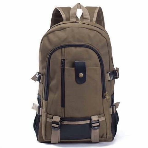 Men's Leisure Canvas Backpack with Multiple Compartments, Adjustable Straps, Versatile for Daily Use, Outdoor Activities, and Travel