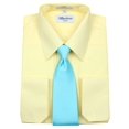 thumbnail image 1 of Men's Lemon Solid Dress Shirt and Tie Set, 1 of 1
