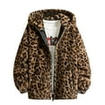 thumbnail image 1 of Men's Leopard Print Coat Fashion Casual Long Sleeve Hooded Zipper Pocket Warm Coat Yellow,XL, 1 of 1