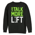 thumbnail image 1 of Men's CHIN UP Less Talk More Lift  Sweatshirt Black Medium, 1 of 3