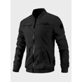 thumbnail image 1 of Men's Letter Embroidered Slim Fit Lightweight Sportswear Jacket Casual Bomber Jacket, 1 of 6