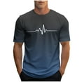 thumbnail image 1 of Men's Letter Graphic T-Shirts Casual Summer Crew Neck Short Sleeve Tee Tops Lightweight Cotton Beach Shirts, 1 of 3
