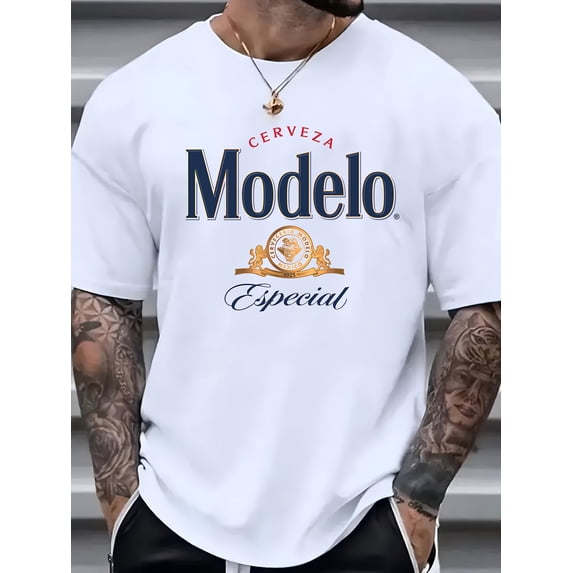 Men's Letter Graphic Tees Cotton Short Sleeve Printed Top Crewneck Casual Regular T-Shirt for Boys White C XL