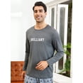 thumbnail image 1 of Men's Letter Print Long Sleeve Homewear Top, 1 of 4
