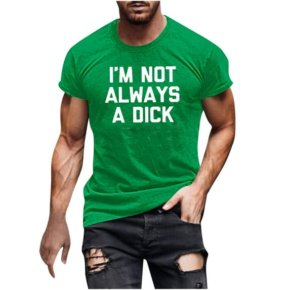 Men's Letter Printed Tee Street Fashion Personality Pattern Short Sleeve Tshirt Summer Loose Plus Size Crewneck Tee Top