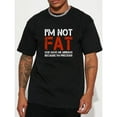 thumbnail image 1 of Men's Letter Tee Slogan Print Round Neck Regular Fit Top Cotton Short Sleeve Round Neck Black S-5XL, 1 of 5