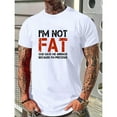 thumbnail image 1 of Men's Letter Tee Slogan Print Round Neck Regular Fit Top Cotton Short Sleeve Round Neck White S-5XL, 1 of 4