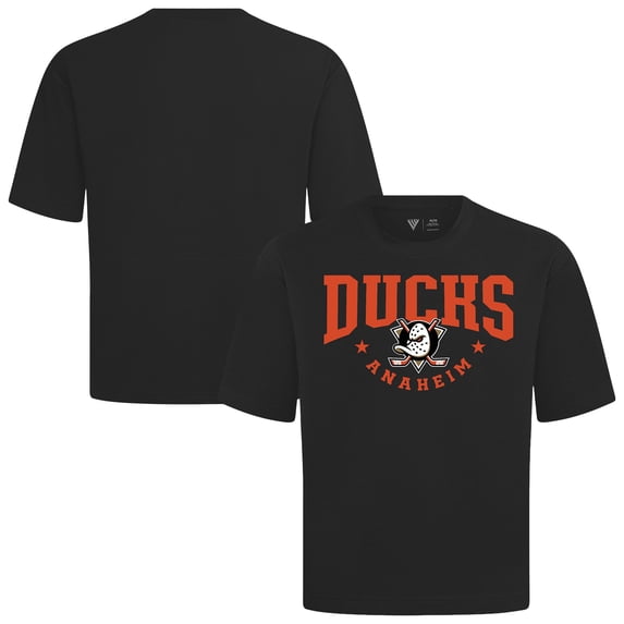 Men's Levelwear Black Anaheim Ducks Luxe Signature Knit T-Shirt