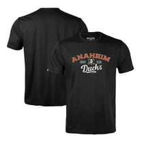 Men's Levelwear Black Anaheim Ducks Richmond Ice Wall T-Shirt