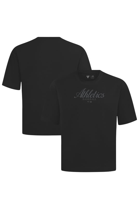 Men's Levelwear Black Athletics Ethereal Oversized Luxe Signature Knit T-Shirt