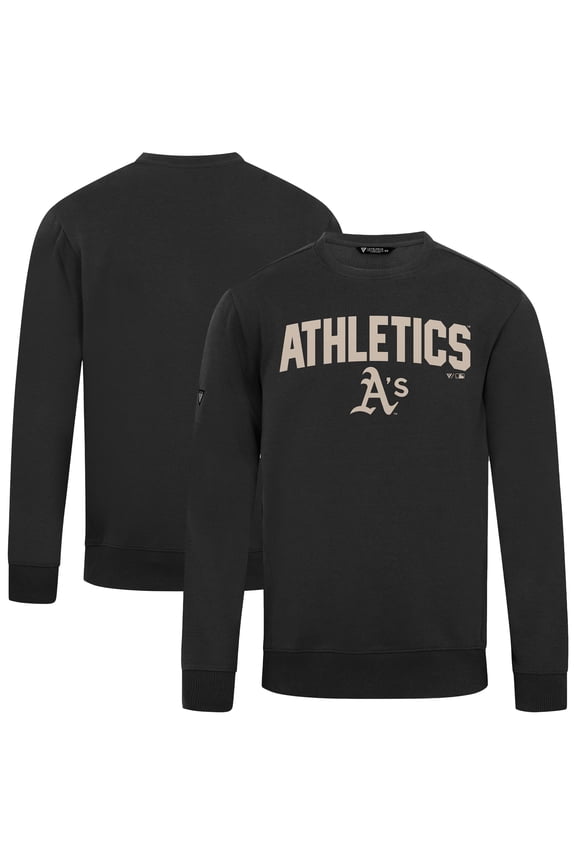 Men's Levelwear Black Athletics Zane Team Arch Pullover Sweatshirt