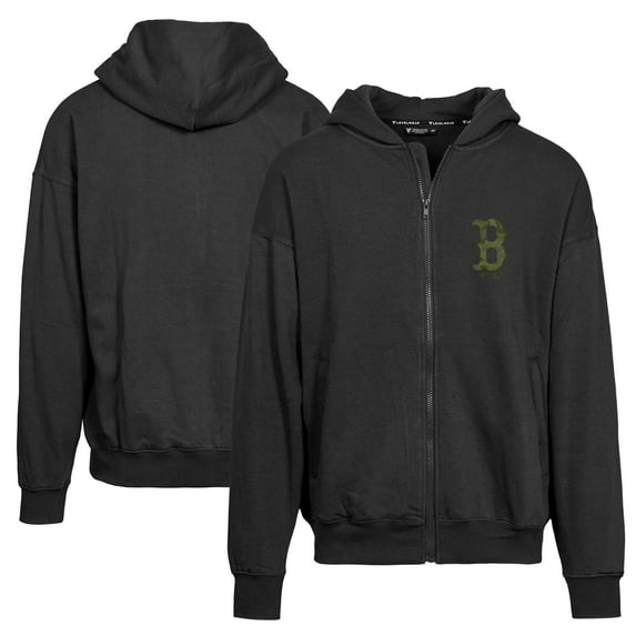 Men's Levelwear Black Boston Red Sox Uphill Digital Camo Full-Zip Hoodie