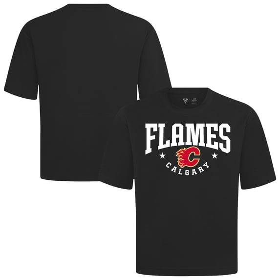 Men's Levelwear Black Calgary Flames Luxe Signature Knit T-Shirt
