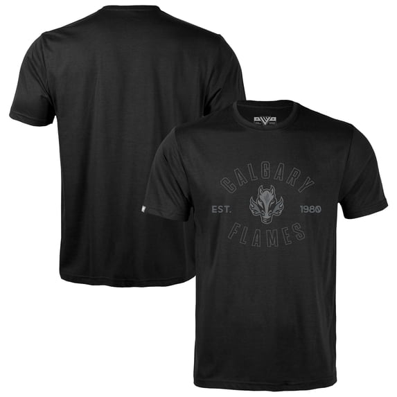 Men's Levelwear Black Calgary Flames Richmond Abyssal-T-Shirt