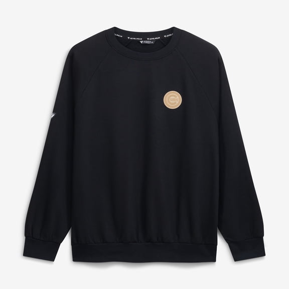 Men's Levelwear  Black Chicago Cubs Connect Logo Sweatshirt