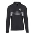thumbnail image 1 of Men's Levelwear  Black Chicago White Sox City Connect Asher Insignia Core Quarter-Zip Pullover Top, 1 of 2